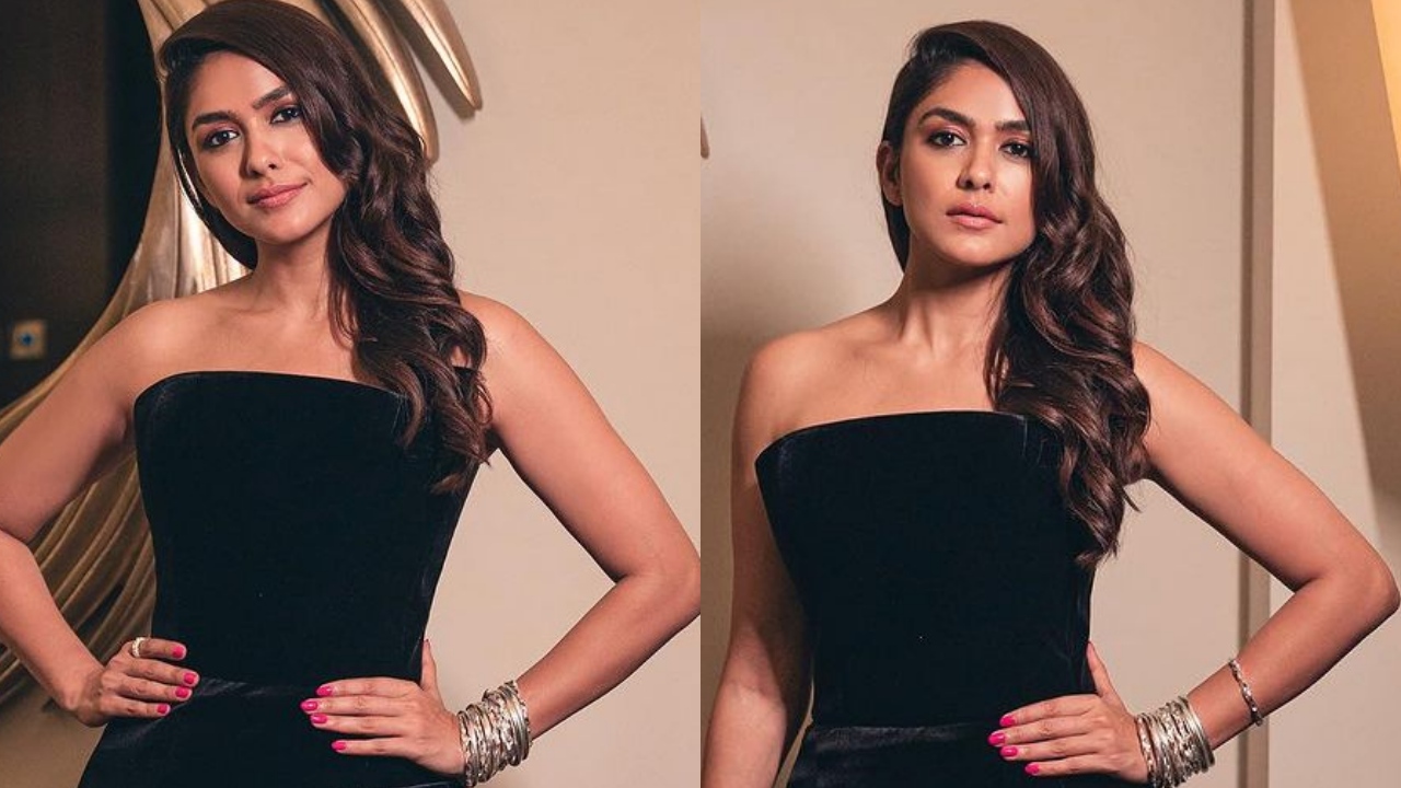 मृणाल ठाकुर के दिलकश अदाओं पर मर मिटे फैंस, स्ट्रैपलेस गाउन में दिखा ग्लैमर लुक