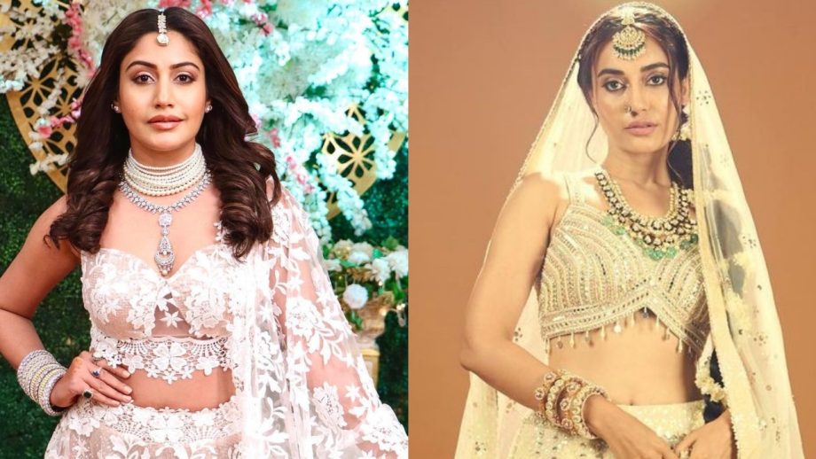 डिज़ाइनर लहंगे में सुरभि चंदना और सुरभि ज्योति ने लूटी महफ़िल