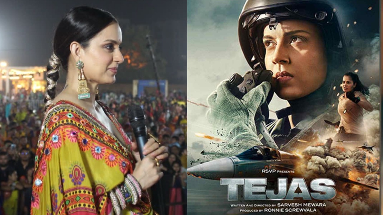 कंगना रनौत ने अहमदाबाद में नवरात्रि उत्सव के बीच किया अपनी आगामी फिल्म तेजस का जमकर प्रचार