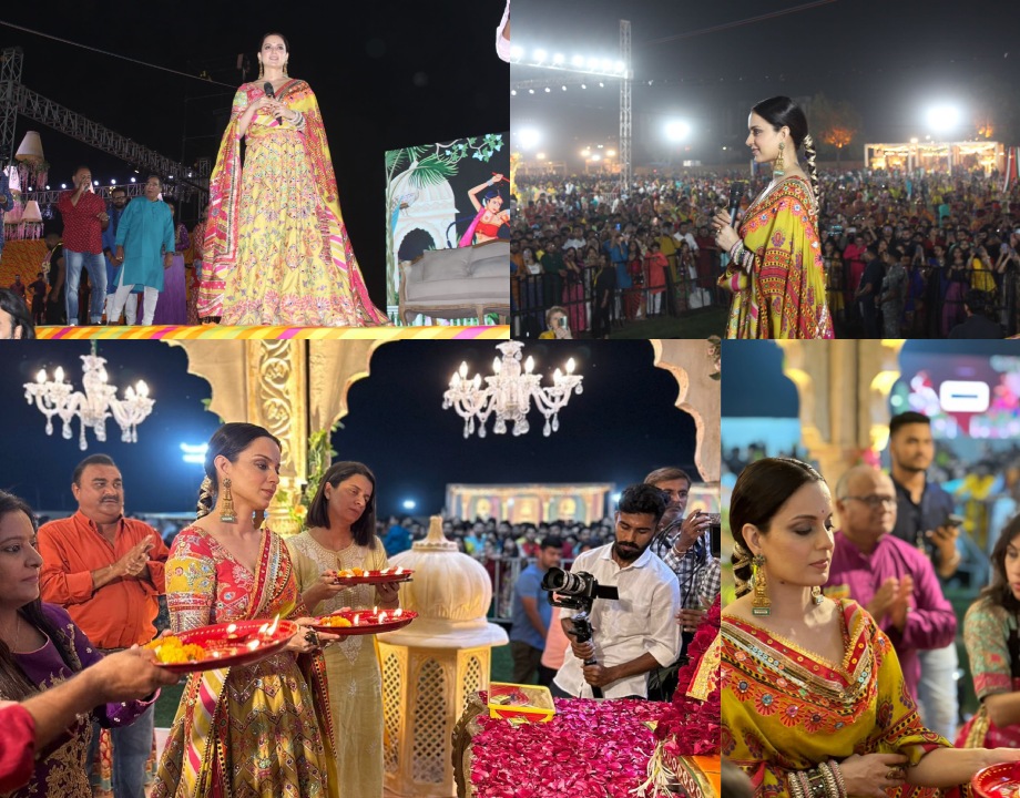 कंगना रनौत ने अहमदाबाद में नवरात्रि उत्सव के बीच किया अपनी आगामी फिल्म तेजस का जमकर प्रचार 32831