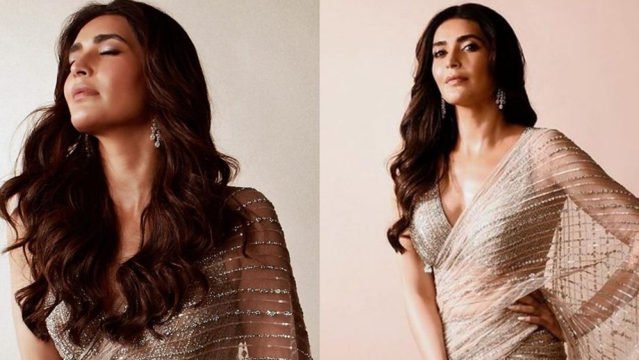 करिश्मा तन्ना ने बलखाती अदाओं से किया फैंस का शिकार, बदन पर साड़ी सजाकर दिखाया ग्लैमरस अवतार
