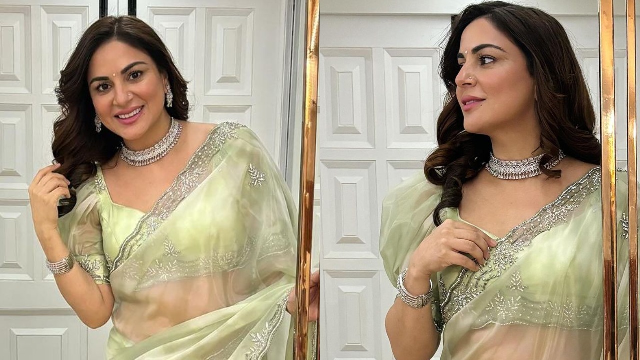 पफी स्लीव्स वाले ब्लाउज के साथ श्रद्धा आर्या ने बदन पर सजाया टिशू साड़ी, नए लुक की हुई खूब तारीफ
