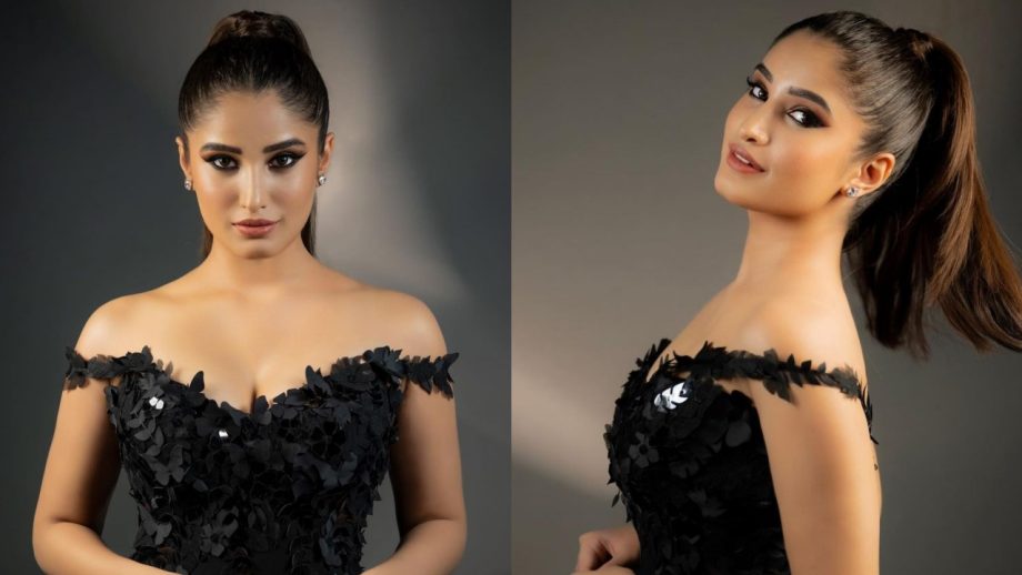 ब्लैक ऑफ शोल्डर मिनी ड्रेस में आग का गोला लग रही है राशा थडानी, देखे सबूत ब्लैक ऑफ शोल्डर मिनी ड्रेस में आग का गोला लग रही है राशा थडानी, देखे सबूत