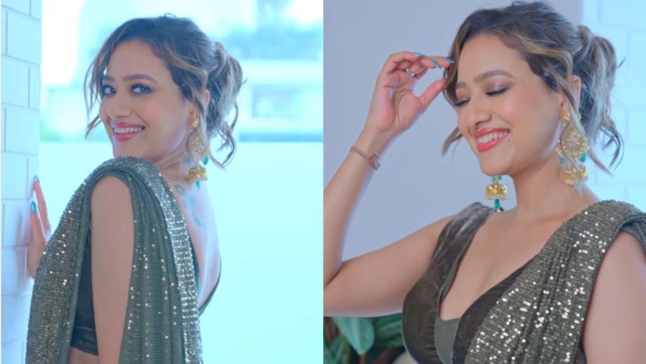 मदालसा शर्मा ने चमकीली साड़ी से चमकदार त्वचा की बढ़ाई शोभा, देखे हसीन अंदाज