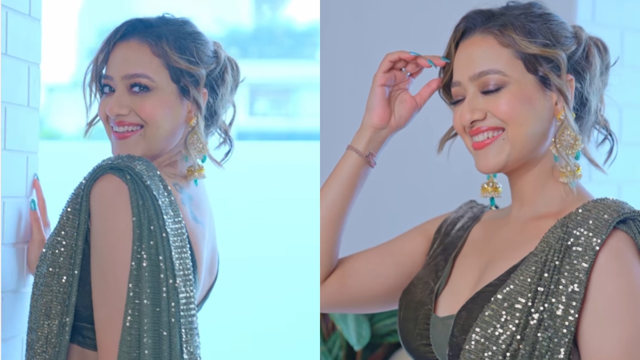 मदालसा शर्मा ने चमकीली साड़ी से चमकदार त्वचा की बढ़ाई शोभा, देखे हसीन अंदाज