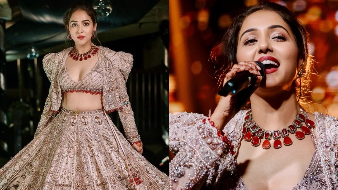 नीति मोहन के कढ़ाईदार लहंगे ने खींचा फैंस का ध्यान, देखे खूबसूरत अवतार