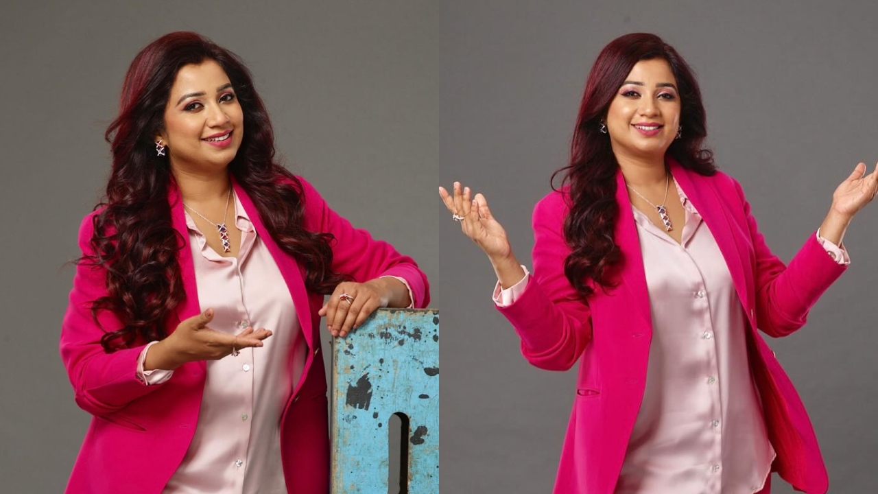 श्रेया घोषाल के गुलाबी बॉसी लुक ने लूटी वाहवाही, देखे ग्लैमरस अंदाज