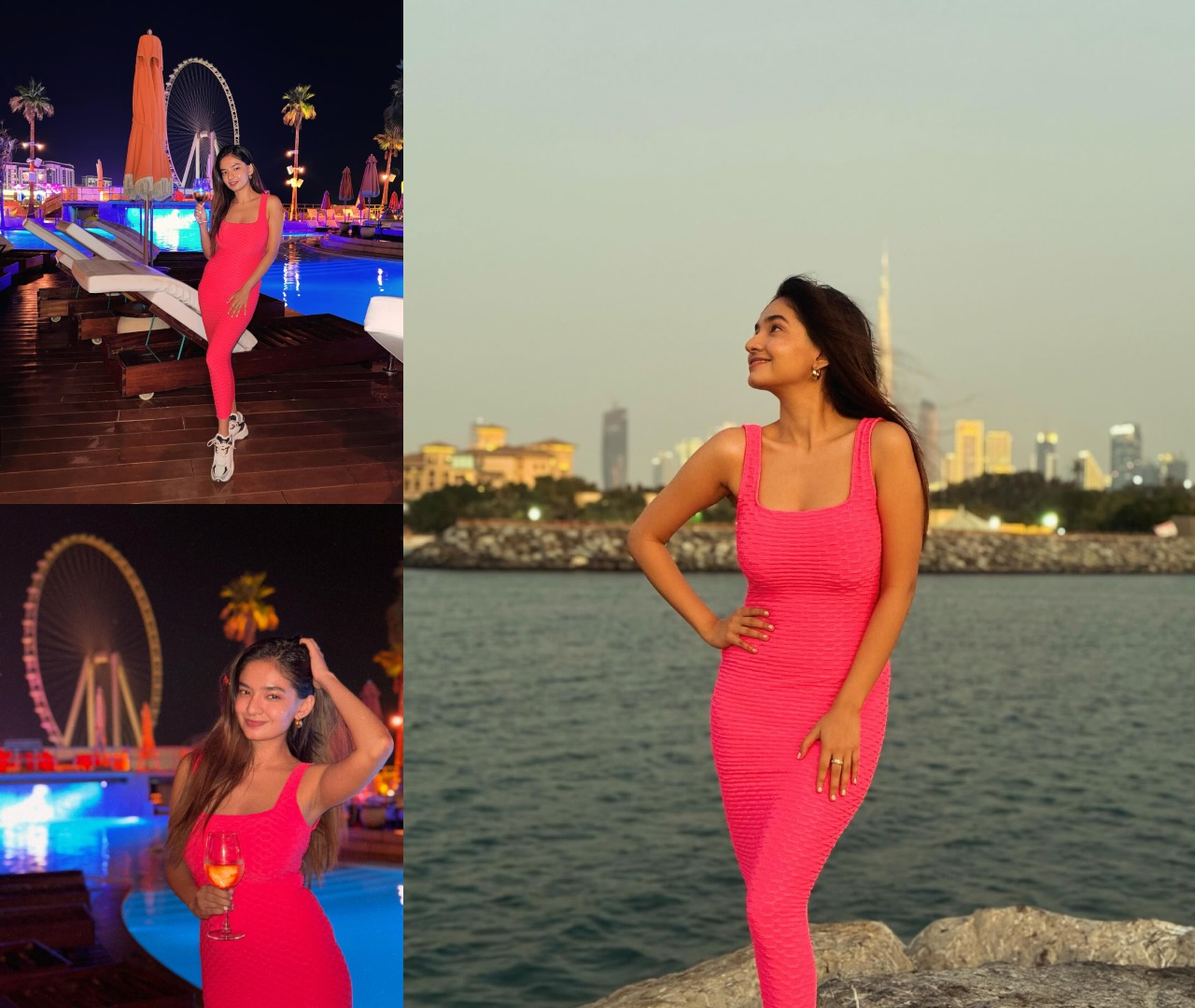 दुबई में आलीशान छुट्टियां मना रही है अनुष्का सेन, गुलाबी बॉडीकॉन ड्रेस में दिखाया हुस्न 38498