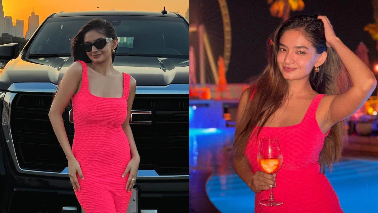 दुबई में आलीशान छुट्टियां मना रही है अनुष्का सेन, गुलाबी बॉडीकॉन ड्रेस में दिखाया हुस्न