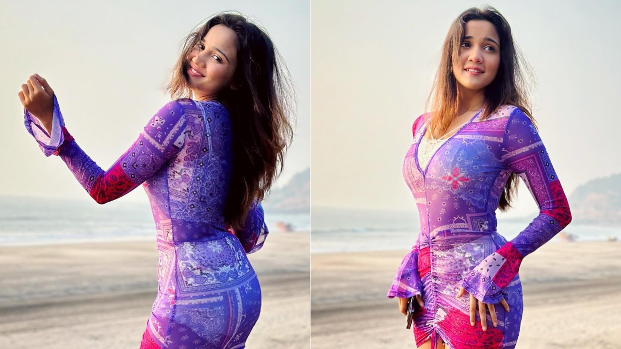 बॉडी-हगिंग मिनी ड्रेस द्वारा आशी सिंह ने दरिया किनारे बढ़ाई गर्मी, देखे अदाएं