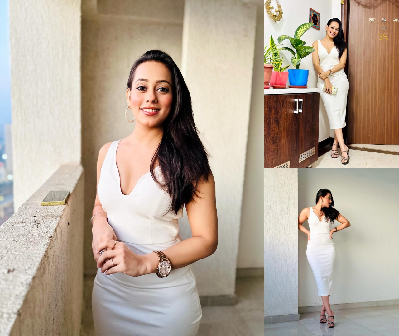 बदन पर बॉडीकॉन ड्रेस सजाकर यूजर्स पर बिजलियां गिरा रही है कृतिका देसाई 43117