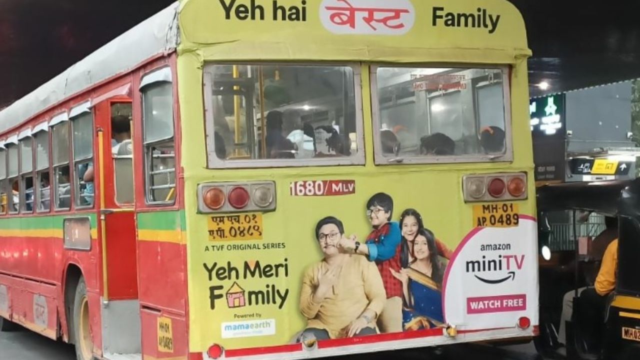 अमेज़ॅन मिनीटीवी ने खोजा मार्केटिंग का नया मार्ग, बेस्ट बसों पर दिखीं Yeh Meri Family 3 की खास झलक