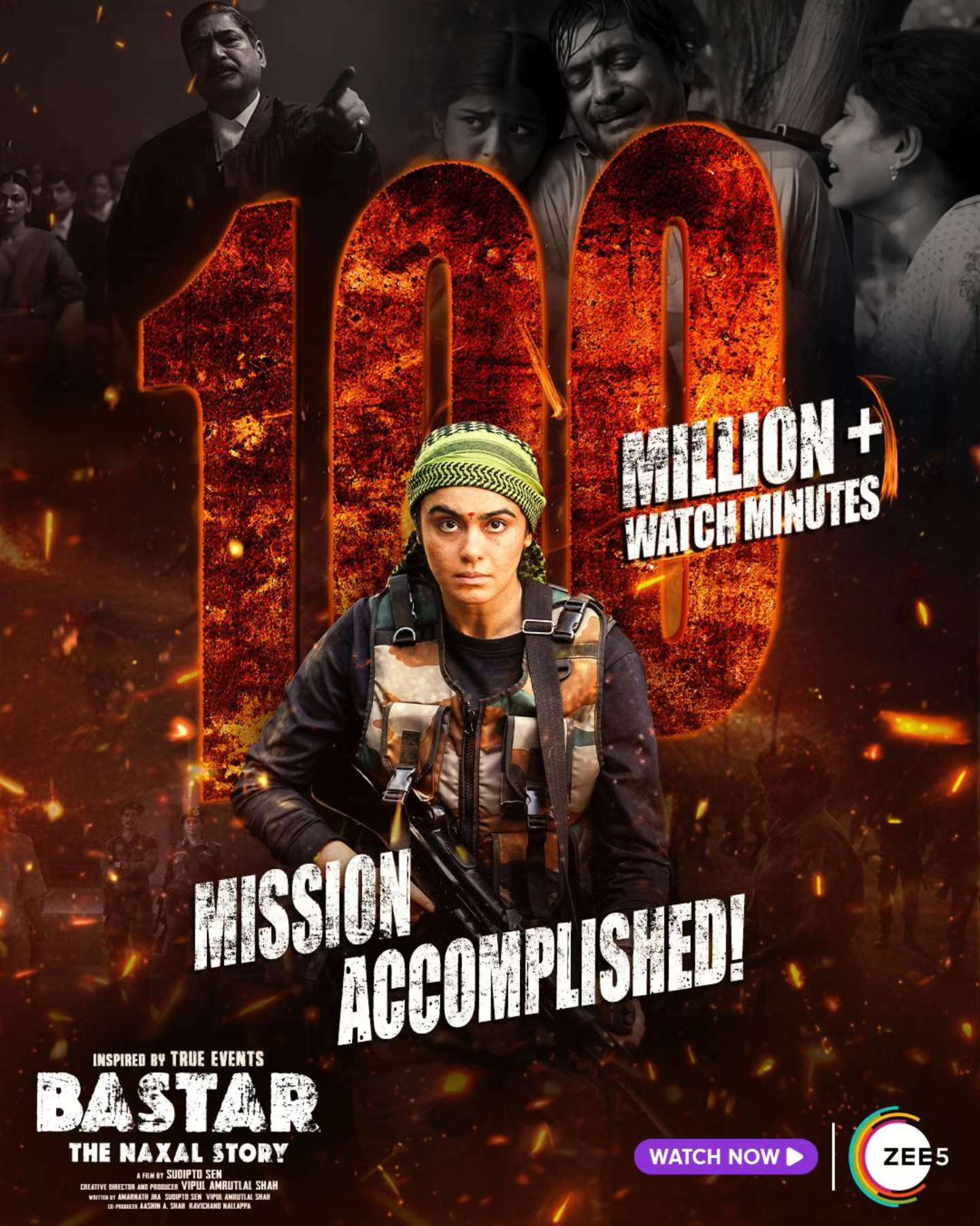 विपुल अमृतलाल शाह की "बस्तर: द नक्सल स्टोरी" ने 100 मिलियन से ज़्यादा वॉच मिनट का माइलस्टोन किया हासिल, बनीं OTT ब्लॉकबस्टर 47321