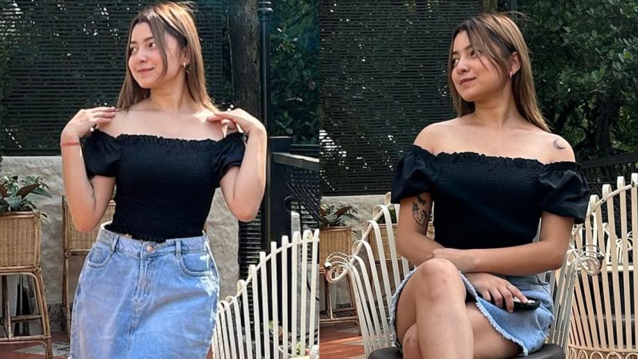 देहरादून में छुट्टियां मना रही है कनी गेमिंग उर्फ ​​कनिका बिष्ट, ऑफ-शोल्डर ब्लैक टॉप और डेनिम मिनी स्कर्ट में दिखाया ग्लैमर