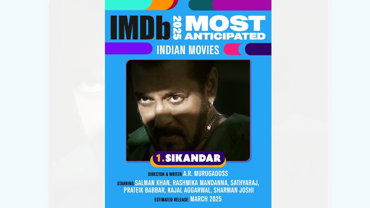 “सिकंदर” ने IMDb की 2025 की सबसे बहुप्रतीक्षित भारतीय फिल्मों की सूची में पहला स्थान हासिल किया!