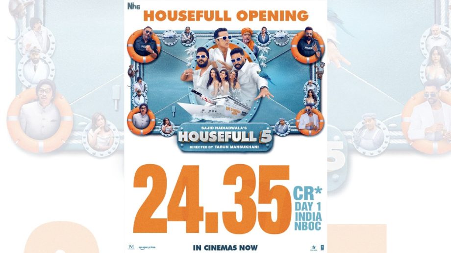 हाउसफुल 5 ने बॉक्स ऑफिस पर धमाकेदार शुरुआत की – अक्षय कुमार की अब तक की सबसे बड़ी नॉन हॉलीडे ओपनिंग, पहले दिन कमाए 24.35 करोड़ हाउसफुल 5 ने बॉक्स ऑफिस पर धमाकेदार शुरुआत की – अक्षय कुमार की अब तक की सबसे बड़ी नॉन हॉलीडे ओपनिंग, पहले दिन कमाए 24.35 करोड़