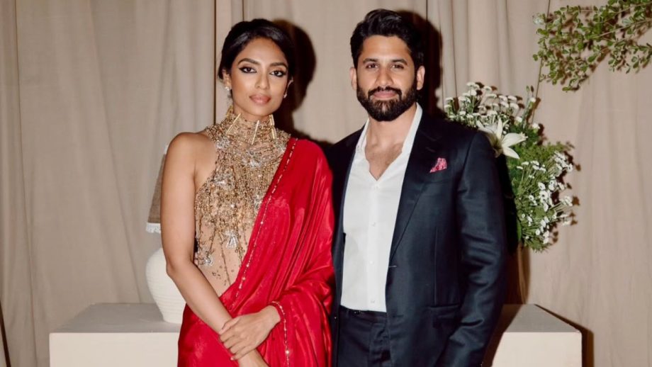 अखिल के रिसेप्शन में शोभिता धूलिपाला खून की लाल साड़ी में नजर आईं अखिल के रिसेप्शन में शोभिता धूलिपाला खून की लाल साड़ी में नजर आईं