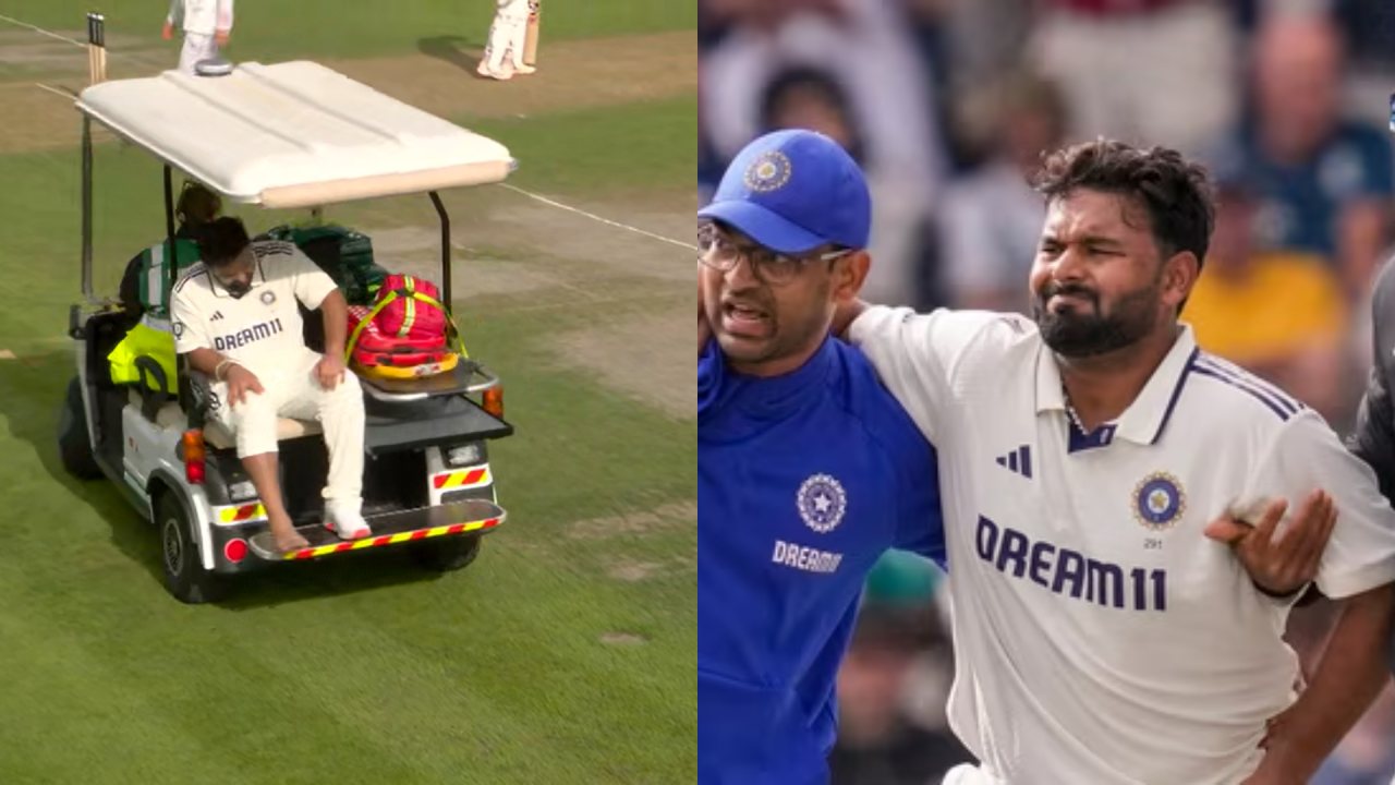 मैनचेस्टर में चौथे टेस्ट के दौरान पैर की अंगुली में भीषण चोट के बाद ऋषभ पंत को अस्पताल ले जाया गया