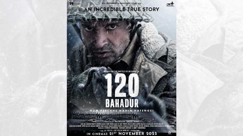 एक्सेल एंटरटेनमेंट और ट्रिगर हैप्पी स्टूडियोज ने फरहान अख्तर स्टारर ‘120 बहादुर’ का दमदार नया पोस्टर किया रिलीज, टीज़र कल होगा लॉन्च