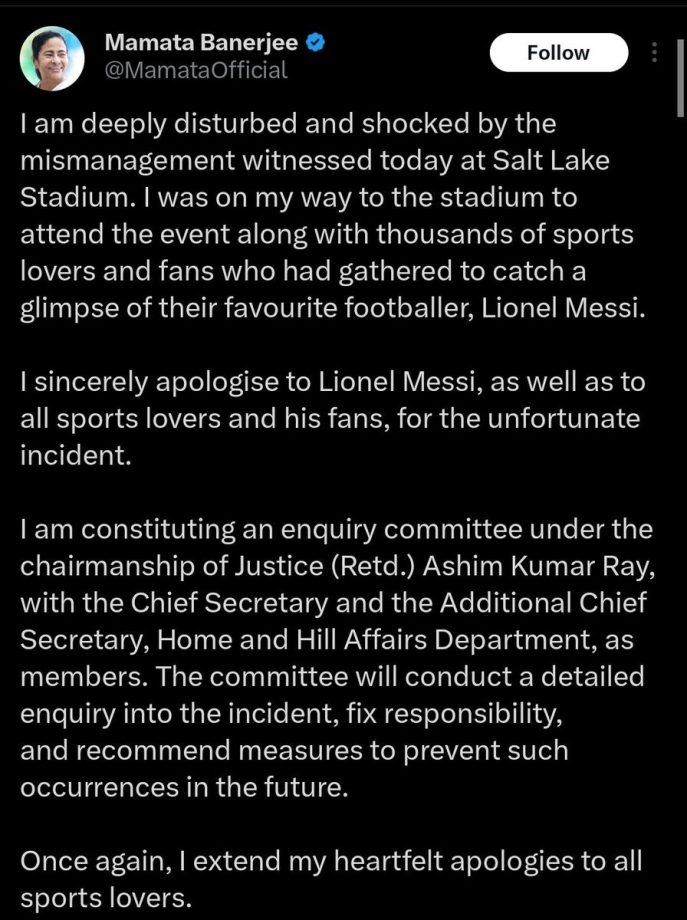 कोलकाता मेसी इवेंट अराजकता: फुटबॉल प्रेमियों और कोलकाता के लिए काला दिन 61265