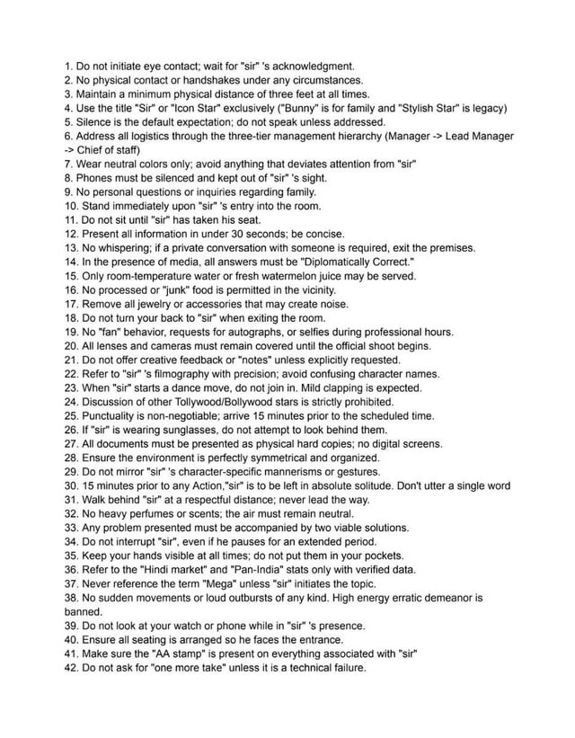 अल्लू अर्जुन ने 'क्या करें और क्या न करें' के 42 नियमों को खारिज किया, इसे 'आधारहीन' और 'असत्य' बताया 62187
